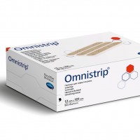 “HARTMANN” Omnistrip Flexible, 3-strips (6x76mm), ST, P50無紡物料製成的強黏力縫針膠布